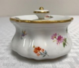 Vintage small porcelain jar with lid