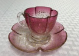 Vintage Hand Painted Tea Cup and Saucer