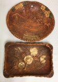 Faux Wooden Souvenir Platters