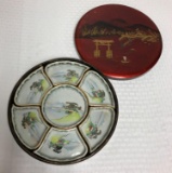 Vintage Hand Painted Nippon Relish Condiment Tray