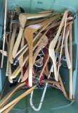 Large group of wooden hangers and more