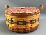 Longaberger 1995 fall design basket with lid
