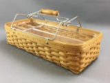 Longaberger 2004 rectangular tool carrier basket