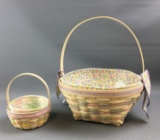 Group of 2 Longaberger 2000 and 2001 Easter baskets