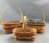 Group of 3 Longaberger 1992 and 1997 Easter baskets