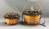 Group of 2 Longaberger 1995 and 1996 Halloween baskets
