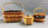 Group of 3 Longaberger 1994, 1997 and 1998 Halloween baskets