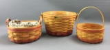 Group of 3 Longaberger 1995 and 1999 baskets