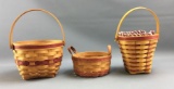 Group of 3 Longaberger 1994 and 1996 baskets