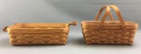Group of 2 Longaberger 1989 and 1992 baskets
