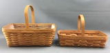 Group of 2 Longaberger 1989 and 1992 baskets