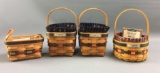 Group of 4 Longaberger 1992, 1993 and 1997 Inaugural baskets and more