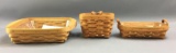 Group of 3 Longaberger 1992, 1993 and 2004 baskets