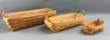 Group of 3 Longaberger 1994 and 1996 bread baskets