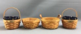 Group of 4 Longaberger 1992 and 1994 baskets