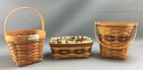 Group of 3 Longaberger 1990, 1993 and 1998 baskets