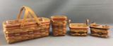 Group of 4 Longaberger 1990, 92, 93 and 98 baskets