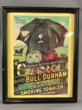 Black Americana Framed Bull Durham Tobacco Ad