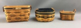 Group of 3 Longaberger 1994, 1995 and 1998 baskets