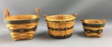 Group of 3 Longaberger 1998 and 2003 baskets