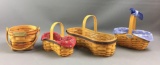 Group of 4 Longaberger 1996 and 2000 baskets