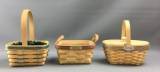 Group of 3 Longaberger 1992, 1993 and 2000 baskets