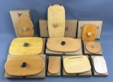 Group of 10 Longaberger new in box wooden lids