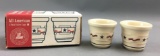 Longaberger pottery all American 2 pack votive cups