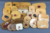 Group of 25 Longaberger wooden lids