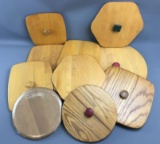 Group of 10 Longaberger wooden lids