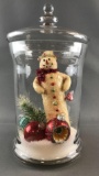 Apothecary Jar with Christmas Decor