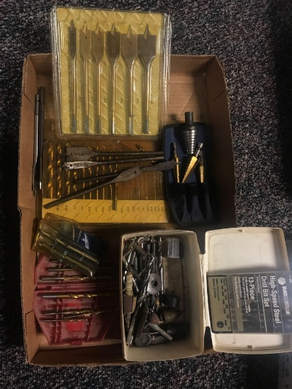 Group of Paddle bits and drill bits