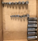 Lot of Craftsman spark plug and hex head sockets