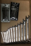 Set of 12 craftsman open ended wrenches and 2 10 piece midget combination wrench sets