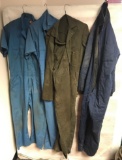 Two mechanics overalls 2 long sleeved overalls and one insulated pair