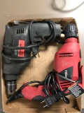 Group of two power drills