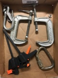 Group of clamps and a carabiner