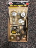 Group of wire brushes and wheels