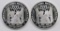 Lot of (2) American Precious Metals Exchange 1oz. Silver Round