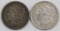 Lot of (2) Morgan Dollars.