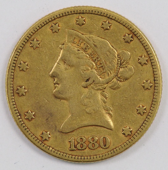 1880 P $10 Liberty Gold.