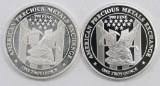 Lot of (2) American Precious Metals Exchange 1oz. Silver Round