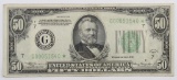 Star Note - 1934 $50 Federal Reserve Note.