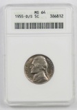 1955 D/S Jefferson Nickel.