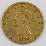 1880 P $10 Liberty Gold.