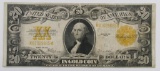 1922 $20 Gold Certificate.