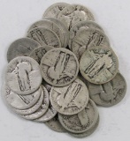 Lot of (28) Standing Liberty Quarters.