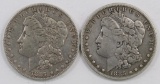 Lot of (2) Morgan Dollars.