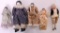 Group of 5 Antique China Head Dolls