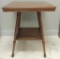 Antique Oak Lamp Table with Turned Legs